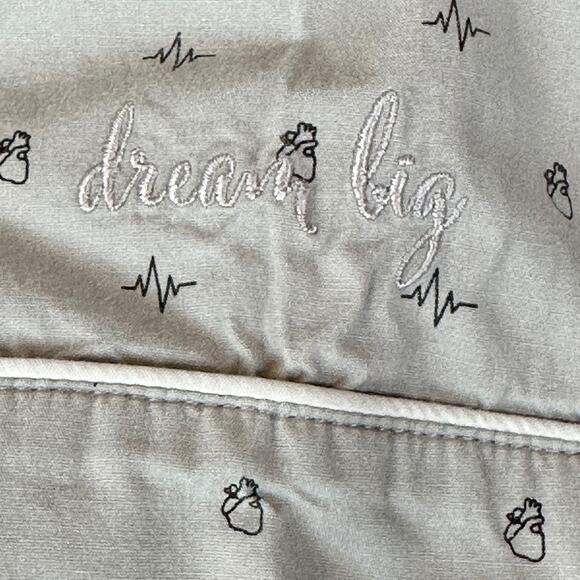 Figs Dream Big Pajama Button Front Top Women Small Front Pocket - Picture 8 of 10